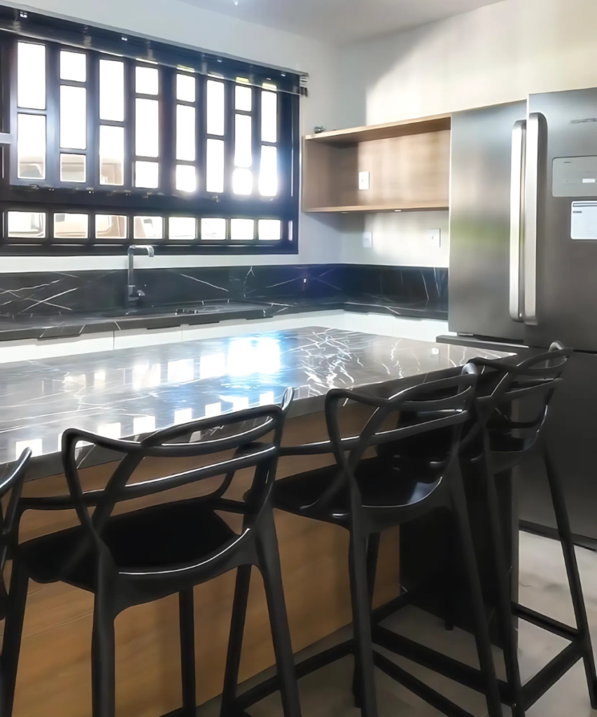 interior bancada cozinha